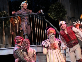 James Ridge, Nate Burger and others in Romeo and Juliet, 2014.
