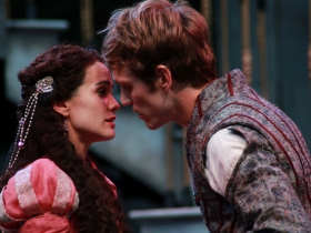 Melisa Pereyra and Christopher Sheard in Romeo and Juliet, 2014. Photo: Carissa Dixon.