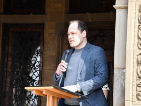 John Padberg at Pabst Mansion Restoration Kickoff