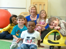 CEO Chris Holmes with children