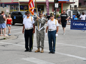 Presenting the Colors at 2024 Bay View 4th of July Parade