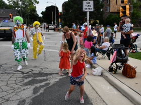 Clowns and Candy at 2024 Bay View 4th of July Parade
