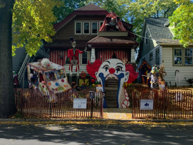 A & J's Halloween House is circus themed this year. Photo taken Oct. 19, 2021 by Annie Mattea.