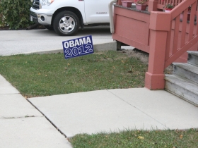 Obama 2012 Sign in Front of Marina Dimitrijevic's House