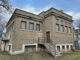 Rear of Llewellyn Library, 907 E. Russell Ave.
