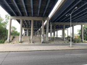 Under Interstate 43/94 at W. Oklahoma Avenue Under Interstate 43/94 at W. Oklahoma Avenue
