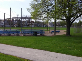 Quonsets stood where this is now a baseball diamond