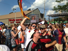 German fans enjoying the victory.