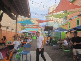 The Nomad World Pub's patio