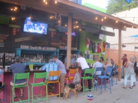 The Nomad World Pub's patio