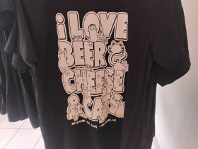 I love beer, cheese and cats t-shirt