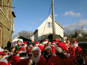 Santas at Kochanski's Concertina Beer Hall.