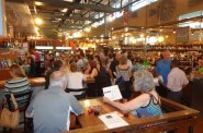 Streetcar social crowd visiting the Milwaukee Public Market. Photo by Michael Horne.