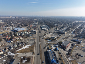 Looking southeast at Fond du Lac, 51st and Capitol