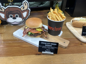 Cream city smash burger. Photo by Lauren Hafeman on Oct. 19, 2026. 