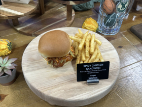 Spicy chicken sandwich. Photo by Lauren Hafeman on Oct. 19, 2026.