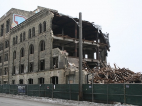 Gallun Tannery demolition from N. Water St.