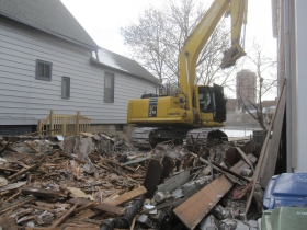 Demolition of 1159 E. Kane Pl.