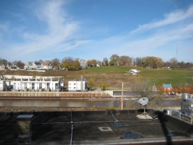 View over Brocach's roof.