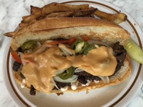 Miller Cheese Steak and fries