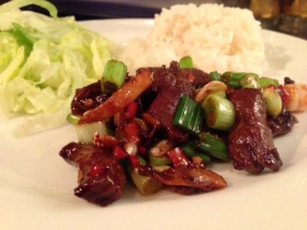 Jeffrey Merlot's Szechuan Beef.