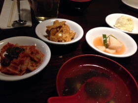 Stone Bowl: Tofu Seaweed Soup with Meal Accompaniments