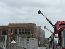 Fire at Lincoln Avenue Elementary School