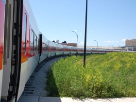 Talgo trainset Wisconsin may never use. Photo by Brendan Murphy.