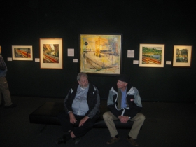 The Grohmann Museum's Milwaukee Road art display.