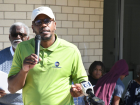 Anthony Kazee at LaMarr Franklin Lofts Ribbon Cutting