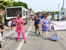 County Board Chair Marcelia Nicholson in 2023 Juneteenth Parade