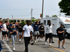 Marquette Men's Basketball Team in 2023 Juneteenth Parade
