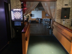 Darts and backroom entrance