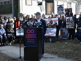 Kevin Solomon at Common Ground Crowd at Highgrove Holdings Press Conference