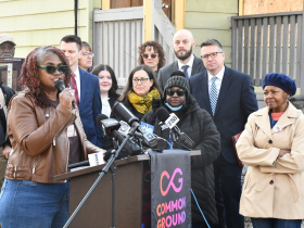 Kiante Shields at Common Ground Crowd at Highgrove Holdings Press Conference