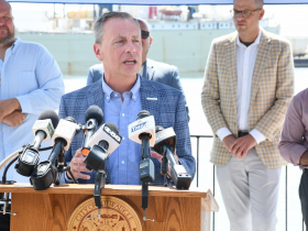 John Koetz at Riverwalk Ribbon Cutting