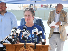Tia Torhorst at Riverwalk Ribbon Cutting
