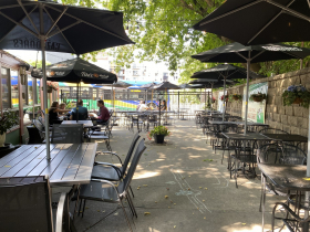 The patio at O’Lydia’s Bar and Grill