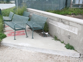 Benches at Greenfield Ave
