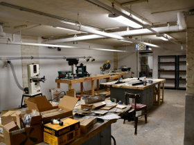 Woodshop in Makerspace at Mitchell Street Arts