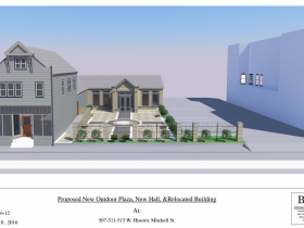Proposed New Outdoor Plaza, New Hall & Relocated Building