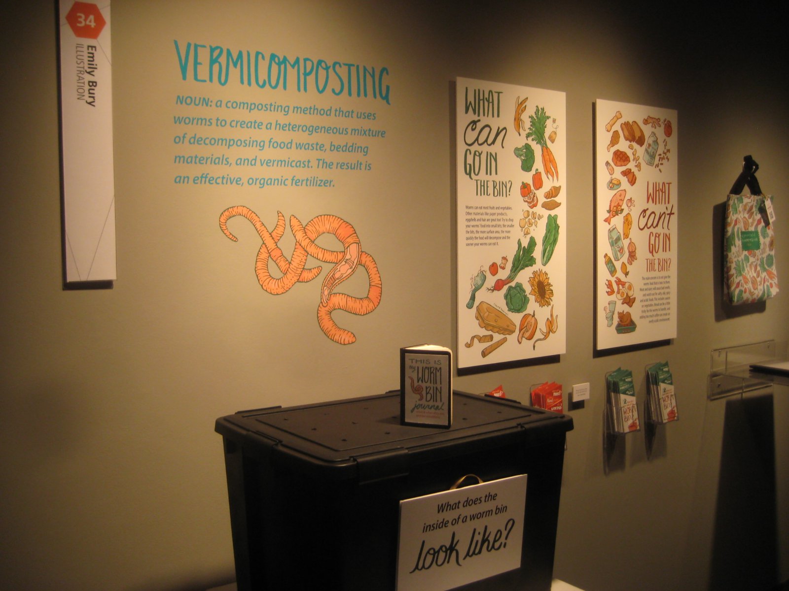 Vermiculture display by Emily Bury