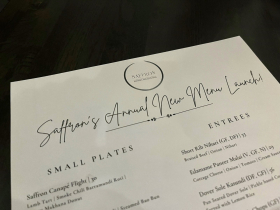 Saffron 2026 Menu Refresh