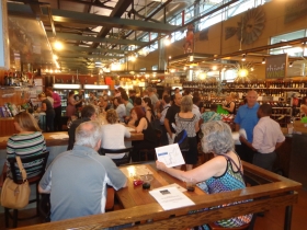 Streetcar social crowd visiting the Milwaukee Public Market. Photo by Michael Horne.