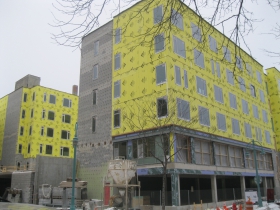 Construction of Two50Two MIAD Student Apartments is nearing completion.