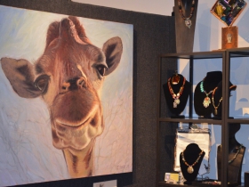 Giraffe painting by Thomas Shea