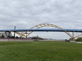 Hoan Bridge view from the park