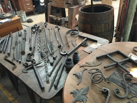 A variety of items created by the Milwaukee Blacksmith