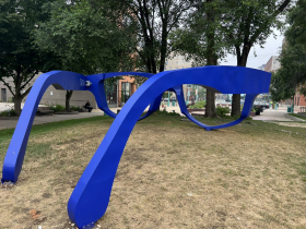 'Near and Far' Glasses Sculpture