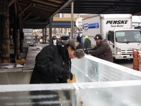 Building the ice bar